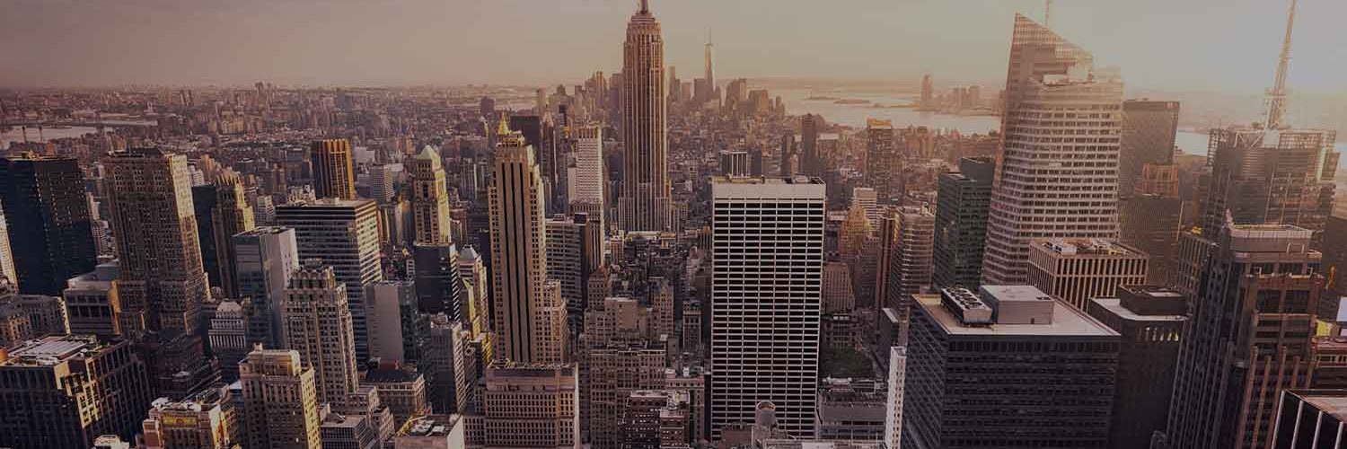 Background of the Grenadier Search Group home page features the New York city skyline