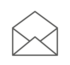 line art drawing of an opened envelope